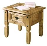 Ambientehome 57044 Beistelltisch Donez Kiefer massiv antik gewachst T/B/H 58 x 58 x 54 cm