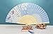 Japanese Handheld Folding Fan, Cherry Blossoms on Pink and Green HF59