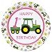 John Deere Pink 1st Birthday Dinner Plates (8) Party Supplies
