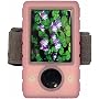 Silicon Pink Skin Case with armband for Zune 30Gb. Premium Automotive Car Charger And Home AC Travel Wall Charger included.