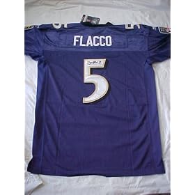Joe Flacco Hand Signed Autographed Authentic Reebok Baltimore Ravens Jersey -...