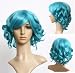 Cosplayland C299 - 30cm short Hair Wig turquoise blue Lolita curly for Cosplay Theater