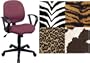 OFFICE STAR ZEBRA ANIMAL PRINT FABRIC DESK CHAIRS WITH ARMS SC59-237