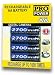Pro Series Premium High Capacity AA 2700 mAh Rechargeable Ni-MH Battery 4-PACK