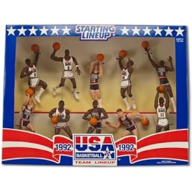  1992 USA Olympic Basketball Dream Team inch Complete 10-Member Limited Edition Action Figure Set by Starting Lineup Including Michael Jordan, Larry Bird, and Magic Johnson