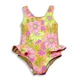 Banana Cabana by Plum Pudding - Infant Girls One Piece Floral Swimsuit, Coral, Multi