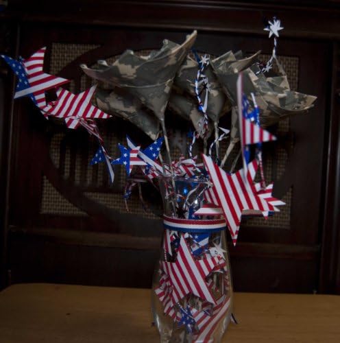 Roses For Good Flower Bouquet Patriotic Roses Camouflage Pattern Duct Tape