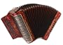 Hohner Corona Xtreme II 34-Button Accordion, FBbEb, Red