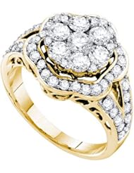 2.01CTW DIAMOND FLOWER RING