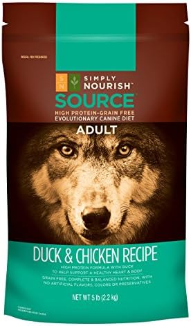 Simply Nourish SOURCE Adult Dog Food - Grain Free, High Protein, Duck &amp; Chicken, 24lb