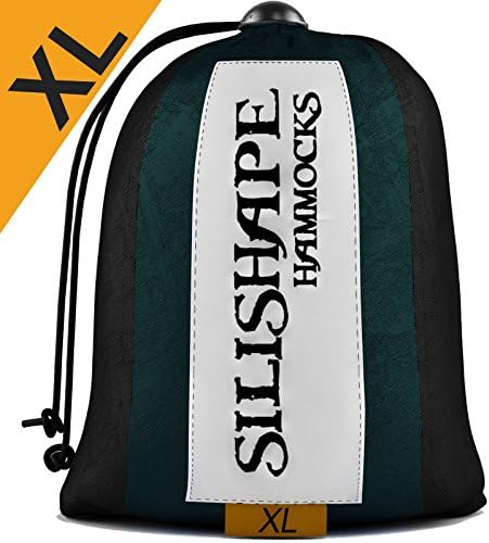 Camping Hammock - Ultralight Carabiner Clip • Parachute Portable Material • TÜV Tested Ultra Resistant • Longest Single or Double Size on The Market • 100% MONEY BACK GUARANTEE • 6 Stunning Colors by Silishape Outdoors
