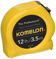 Komelon 4912IM The Professional 12-Foot Inch/Metric Scale Power Tape, Yellow
