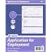 Adams Applications for Employment, 8.5 x 11 Inch, 3-Hole Punched, 50-Sheets/Pack, 2-Pack, White (9661)