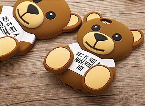 Moschino 3D Cute Cartoon Baby Bear Teddy Soft Silicone Case Cover For iPhone 4S/5S/5C/6/6S/6 Plus/6S Plus (Apple iPhone 6 Plus/6s Plus)