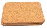 T&G Set x 2 Square Hot Pot Stands In Natural Cork 20cm