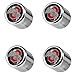 NCAA Tire Valve Stem Covers (1/2 Inch, Ohio State Buckeyes-Black)