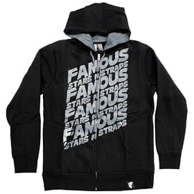 Step Up Guys Zip Up Hoodie in Black by Famous Stars and Straps - Ships in ''24'' Hours!