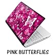 Netbook Skins Fits Acer, Asus, MSI, HP, Samsung - Pink Butterfly
