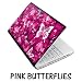 Netbook Skins Fits Acer, Asus, MSI, HP, Samsung - Pink Butterfly