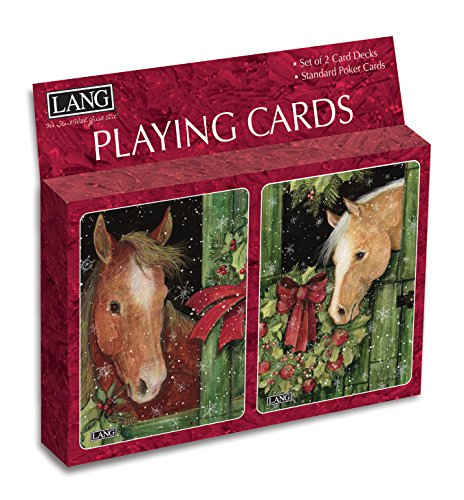 Lang Holiday At The Stables Playing Cards by Wendy Bentley (Set of 2)