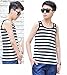 Women's Les Lesbian Tomboy Chest Binder Slim Fit Vest Tops US L/Tag 2XL Black Stripe