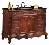 Winslow 8 drawer Standard Sink Cabinet, 35HX48W, ANTIQUE CHERRY