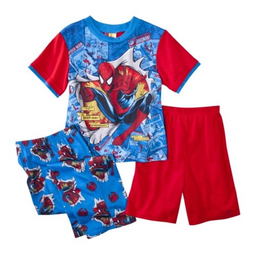 AME Sleepwear Boys 2-7 Spiderman Break Out City 3 Piece Pajama Set, Multi, 4 AME Sleepwear Boys 2-7 Spiderman Break Out City 3 Piece Pajama Set, Multi, 4