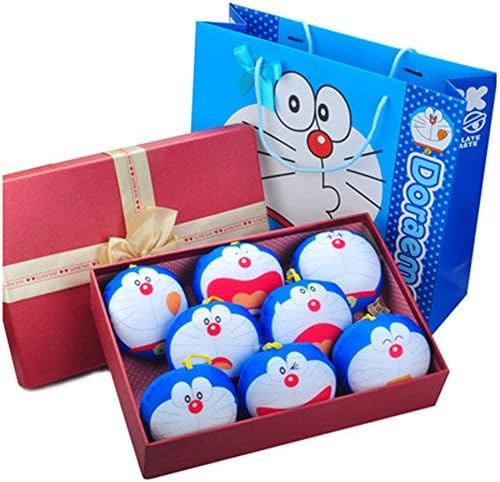 Bag World Cartoon Round Doraemon Doll Blue Doraemon Dolls Toys with Eps(expandable Polystyrene)(8 Pieces)