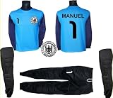 Deutschland Torwart Trikot Modell T227 mit langer TW Hose-mit Ihrem Wunschname+Zahl-Trikot Wappen gestickt-viele Größen