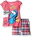 Disney Girls' 2 Piece Finding Dory Plaid Short Set