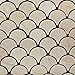 Crema Marfil Marble Polished Fan Mosaic Tile - 6
