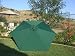 9ft Umbrella Replacement Canopy 6 Ribs in Green (Canopy Only)