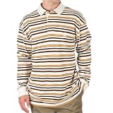 Timberland Striped Beige Long Sleeved Polo Shirt