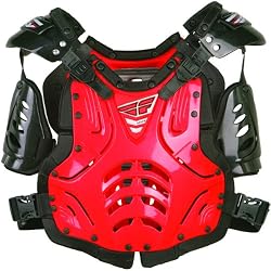 Fly Racing Convertible II Youth Roost Deflector Dirt Bike Motorcycle Body Armor - Junior - Red