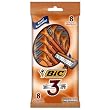 Bic 3 Sensitive Skin Disposable Shaver, Men, 8-Count (Pack of 3)