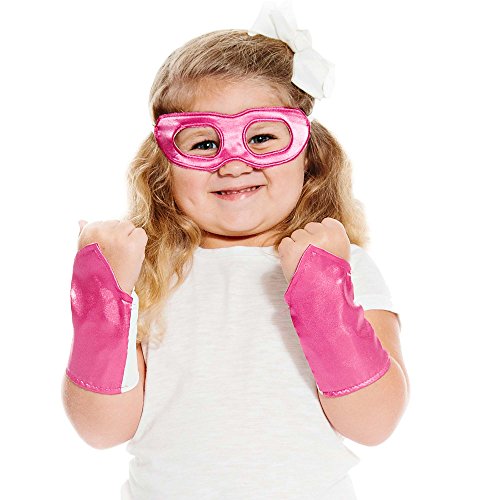 Magenta Superhero Eye Mask and Powerbands