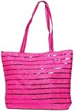 Ladies Straw Summer Beach Bag / Hobo Chic Tote with Sequence