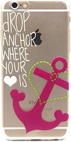 Iphone 6 Plus Case, Dealspank® Stylish Pattern Ultra Slim Soft Flexible TPU Protective Case for iPhone 6 Plus / 6S Plus 5.5 Inch - Anchor+ A shinning hair bun sent randomly