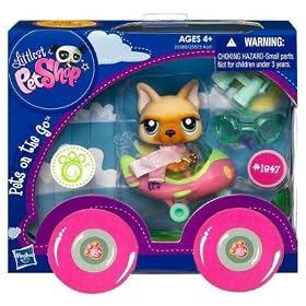 LITTLEST PET SHOP PETS ON THE GO DOG WITH PLANE 1847