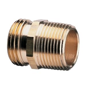 Nelson Industrial 50571 Double-Male Brass Pipe and Hose Fitting for Connecting to 3 4-Inch... by 