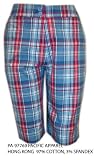 Pacific Apparel Women's Plus Size Plaid Bermuda Shorts