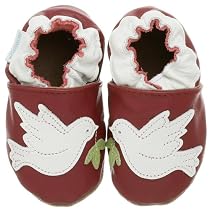 Robeez Infant/Toddler Dove Slip-On,Crimson,12-18 Months (US Toddler 4.5-5 M)