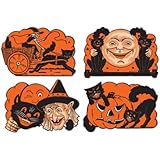 Beistle 4-Pack Halloween Cutouts, 9-Inch