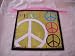 Peace Signs on Lime Green Wooden Wall Art Girls Bedroom Decor Teen Room