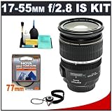 Canon EF-S 17-55mm f/2.8 IS USM Zoom Lens + UV Filter + Accessory Kit for Canon EOS 30D, 40D, 50D, 5D Mark II, 7D, Rebel XS, XSi, XT, XTi, T1i Digital SLR Cameras