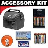 Deluxe Accessory Kit with Charger & 8 AA Rechargeable Batteries + Digital C ....