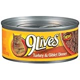 5.5 Oz Turkey and Giblets Dinner 9Lives Canned Cat Food Sold in packs of 24