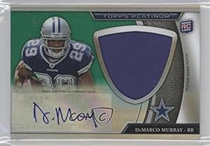 DeMarco Murray #32/125 Dallas Cowboys (Football Card) 2011 Topps Platinum Autographed Refractor Jumbo Rookie Patch Green #114