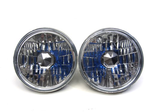 77-79 Mercedes-Benz 280E Round Diamond Cut Clear Headlights Conversion Kit