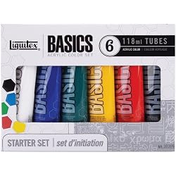 Liquitex Assorted 4-Ounce Basics Acrylic Paint, 6-Pack